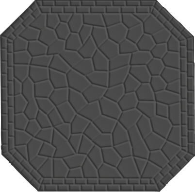 Метлахская плитка восьмигранник Zahna 150x150x11 мм №02 черный Netz