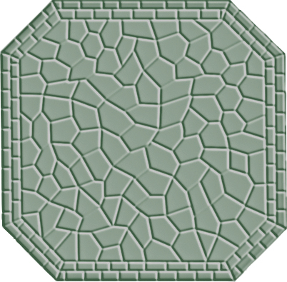 Метлахская плитка восьмигранник Zahna 150x150x11 мм №07 зеленый Netz