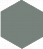 Кислотоупорная плитка шестигранник Zahna 100/115x11 мм №07 зеленый Jura R11/B