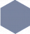 Кислотоупорная плитка шестигранник Zahna 100/115x11 мм №09 синий Jura R11/B